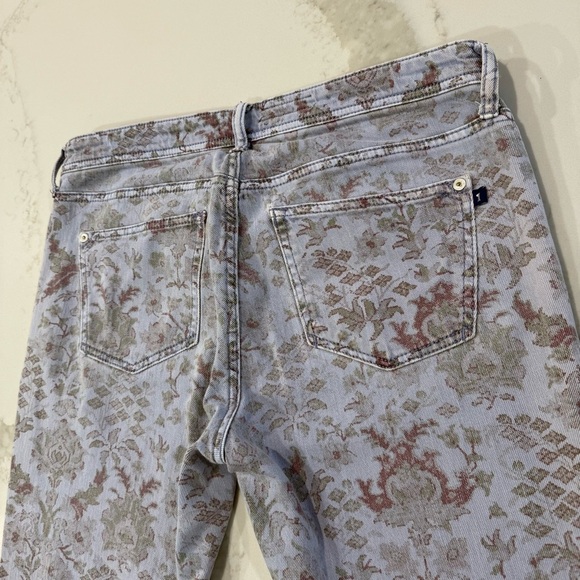 Pilcro And The Letterpress Anthropologie Slim Boyfriend Floral Jeans Women’s 29 - Picture 6 of 8